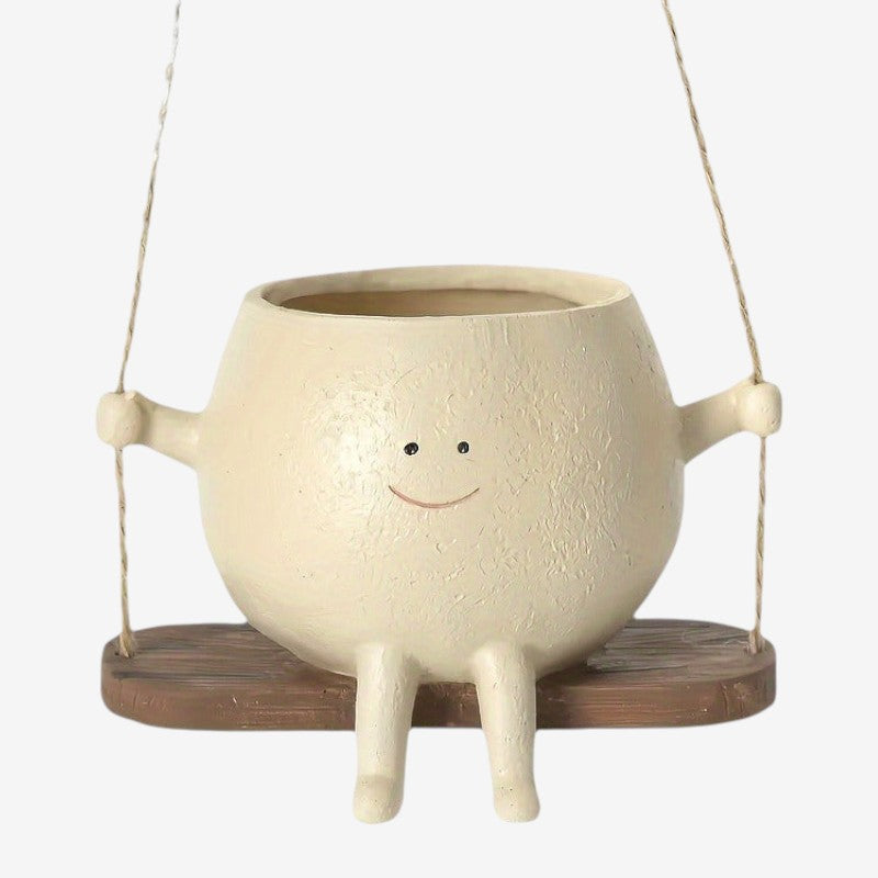 Smiley Face Plant Pot – resin, three seat designs, indoor or covered outdoor