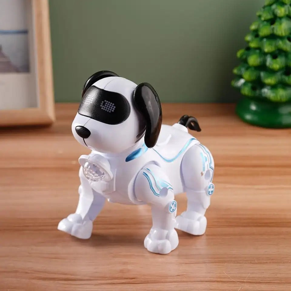 Robot Dog with Leash – walks, sings and dances, with lights