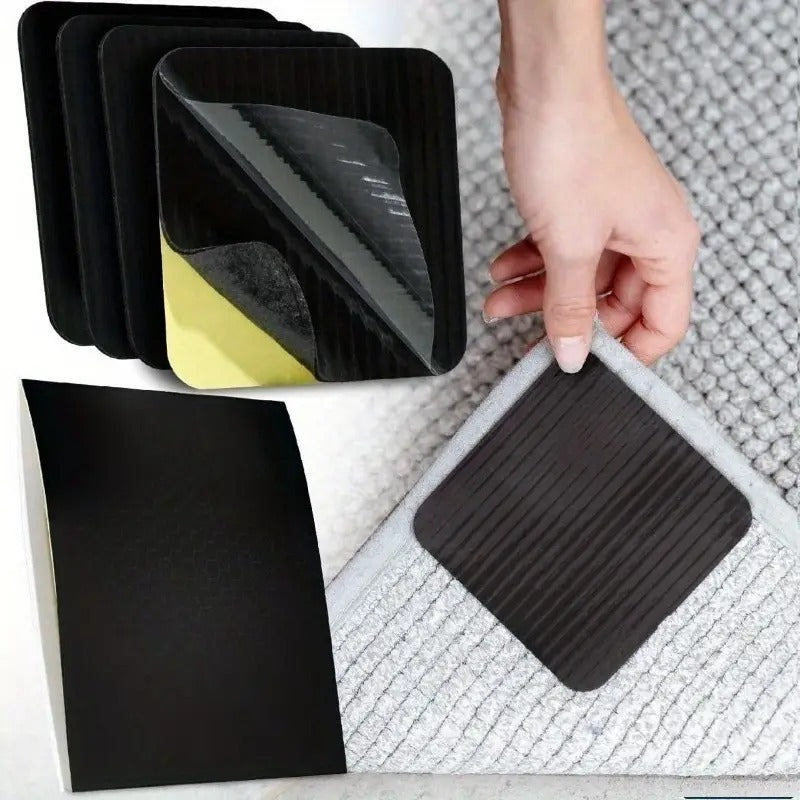 Anti-Slip Rug Grippers – set of 4, washable and reusable