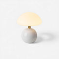 Mushroom Table Lamp – opal dome, glossy ball base, warm LED