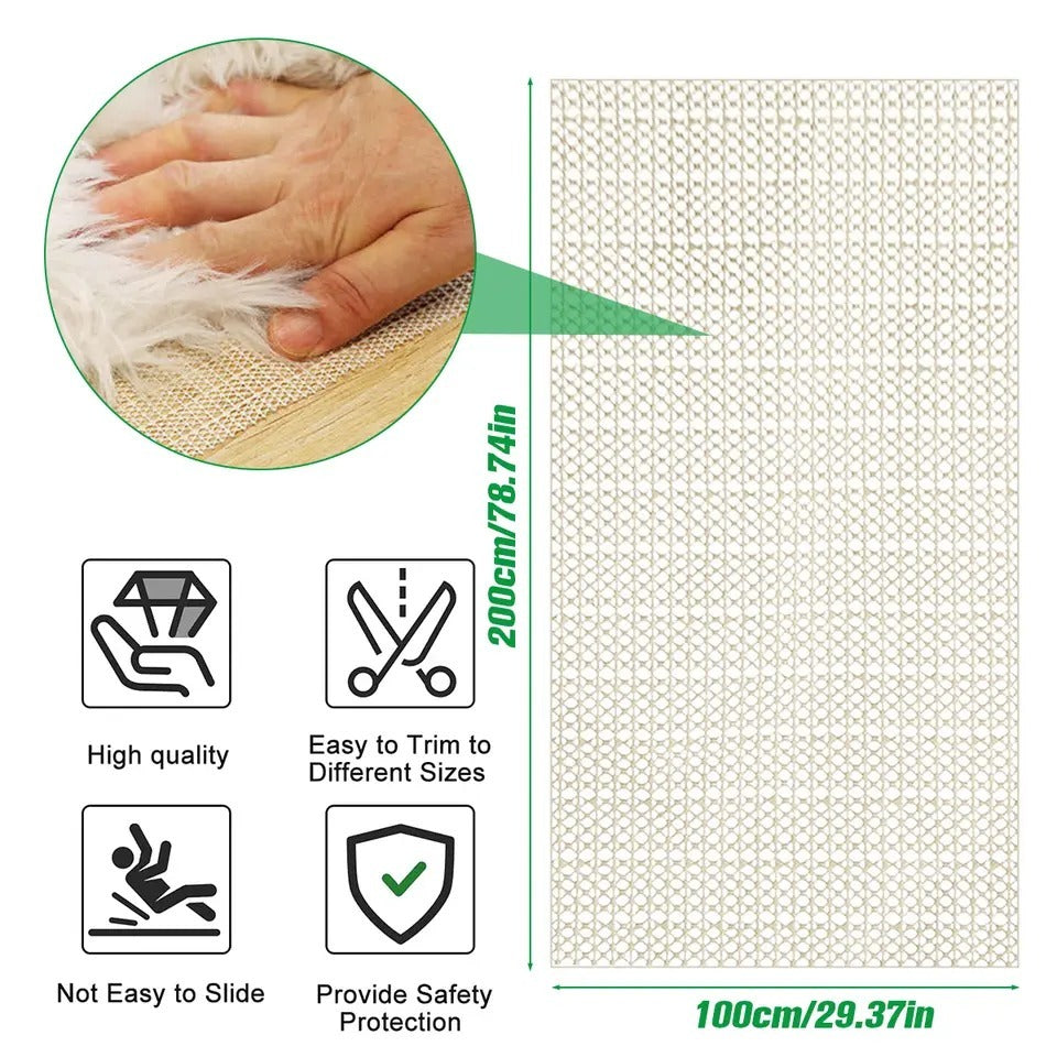 Anti-Slip PVC Rug Underlay – mesh backing for bathroom rugs