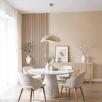 Wave Pendant Light – organic metal shade, sand taupe, adjustable cord