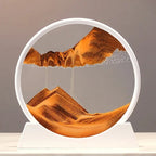 Moving Sand Art – round glass with deep sea landscape