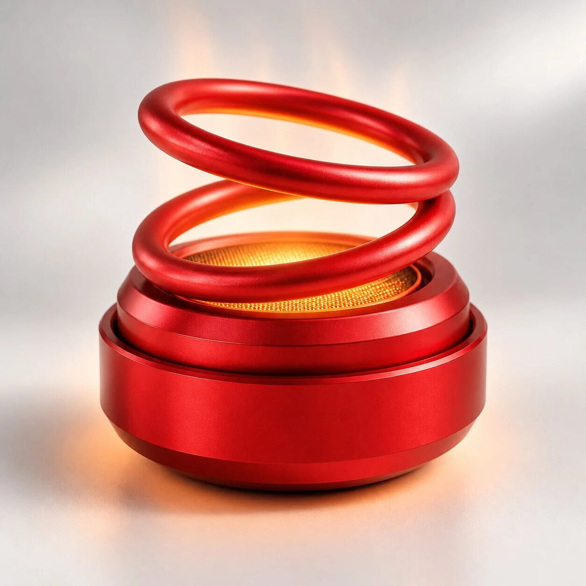 Solar Car Heater – rotating double rings, no cable, compact size