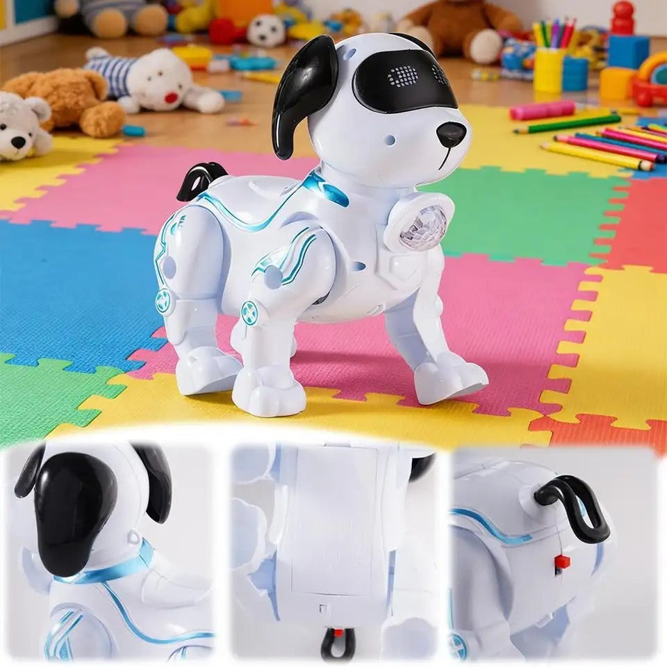 Robot Dog with Leash – walks, sings and dances, with lights