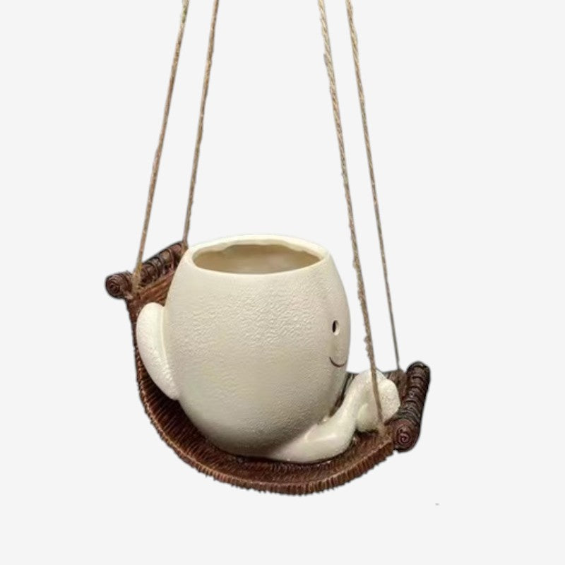 Smiley Face Plant Pot – resin, three seat designs, indoor or covered outdoor