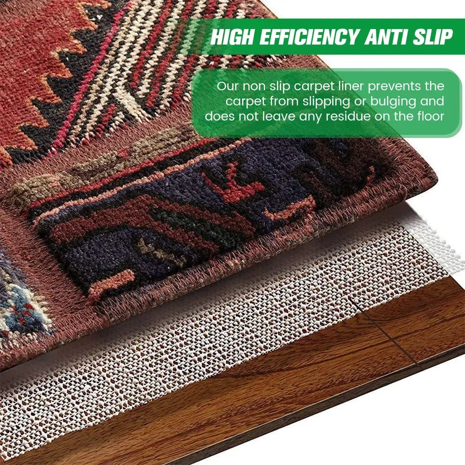 Anti-Slip PVC Rug Underlay – mesh backing for bathroom rugs