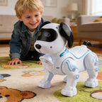 Robot Dog with Leash – walks, sings and dances, with lights