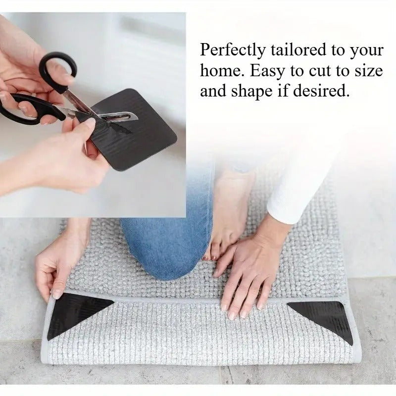 Anti-Slip Rug Grippers – set of 4, washable and reusable