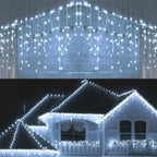 Icicle Lights – connectable LED curtain, eight light modes, IP44 outdoor rated