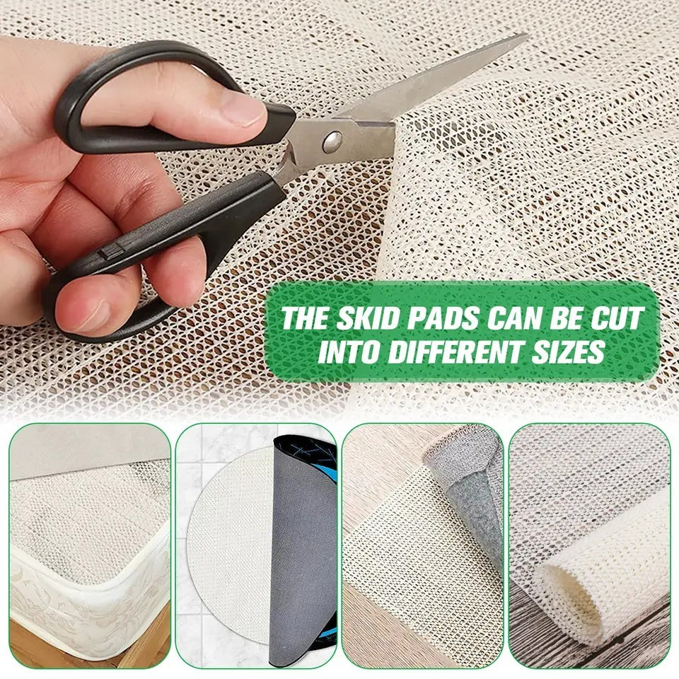 Anti-Slip PVC Rug Underlay – mesh backing for bathroom rugs