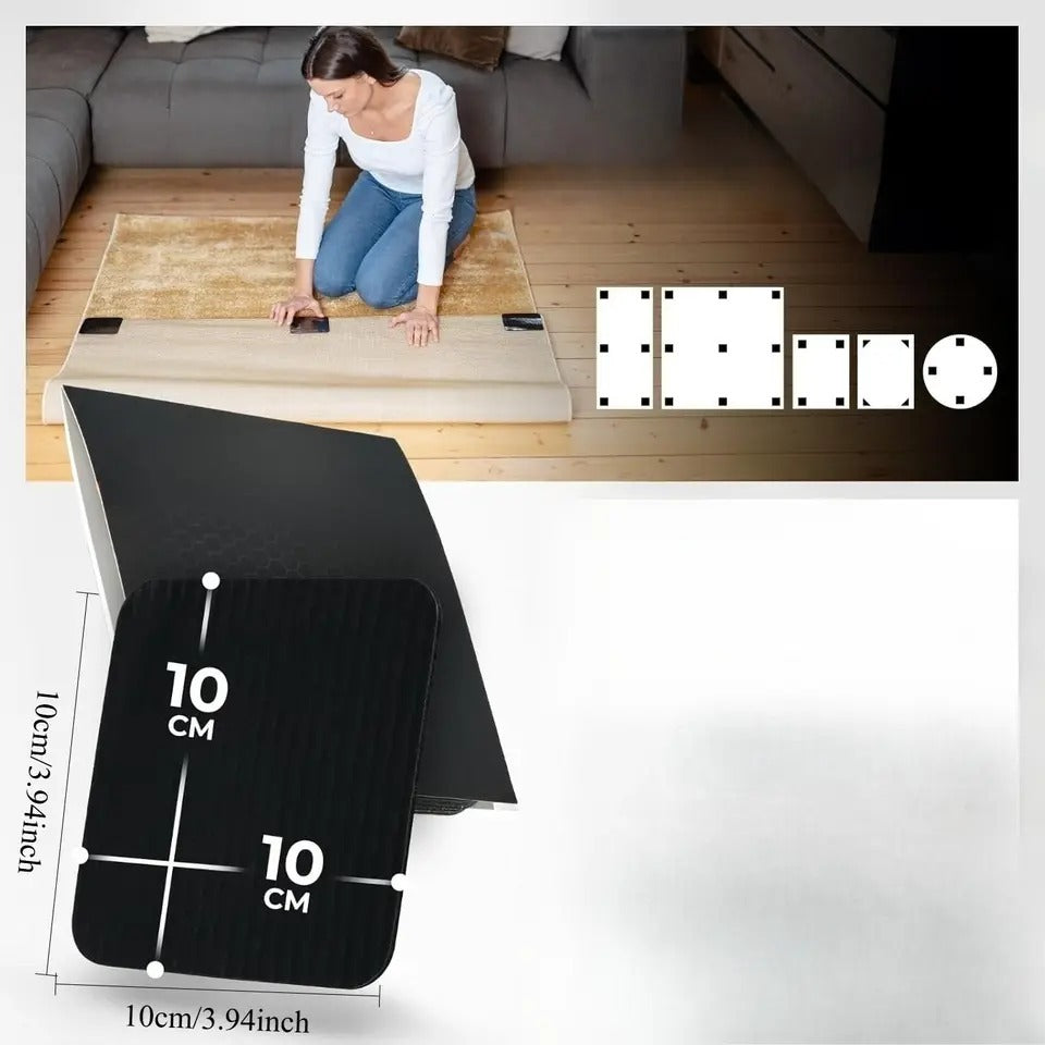 Anti-Slip Rug Grippers – set of 4, washable and reusable