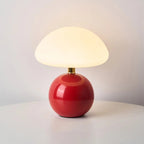 Mushroom Table Lamp – opal dome, glossy ball base, warm LED
