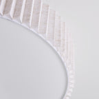 Pleated Flush Ceiling Light – textured off-white shade, diffuser, two bulbs