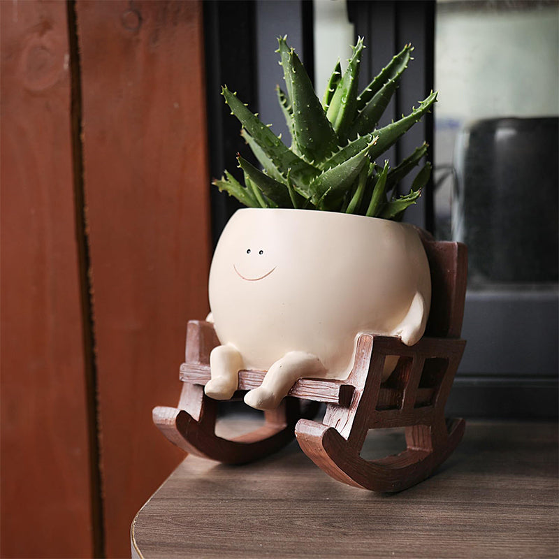 Smiley Face Plant Pot – resin, three seat designs, indoor or covered outdoor