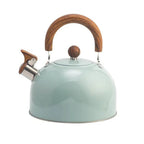 Whistling Stove Top Kettle – stainless steel, wood-effect handle, induction