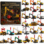 Digger Advent Calendar – 24 die-cast construction vehicles with hanging loops