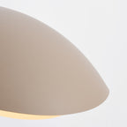 Wave Pendant Light – organic metal shade, sand taupe, adjustable cord