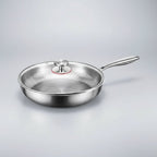 Stainless Steel Honeycomb Frying Pan – hammered non-stick surface, induction, hollow handle