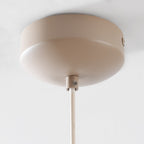 Wave Pendant Light – organic metal shade, sand taupe, adjustable cord