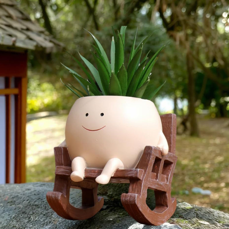 Smiley Face Plant Pot – resin, three seat designs, indoor or covered outdoor