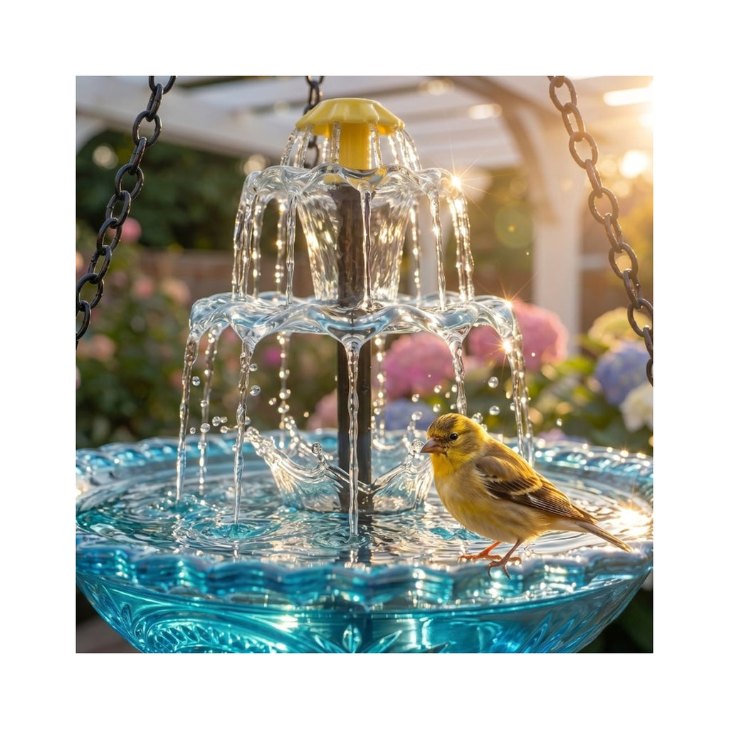 Hanging Solar Bird Bath