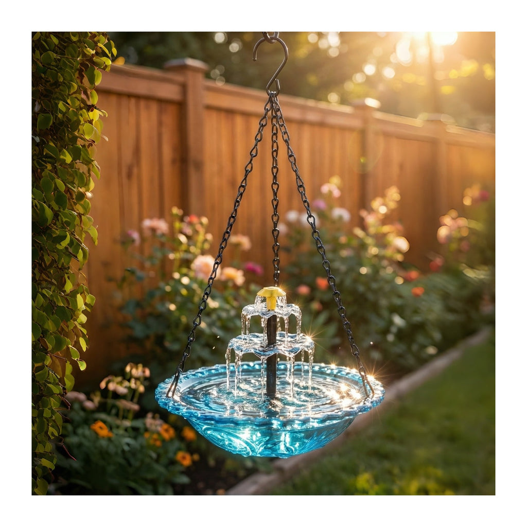 Hanging Solar Bird Bath