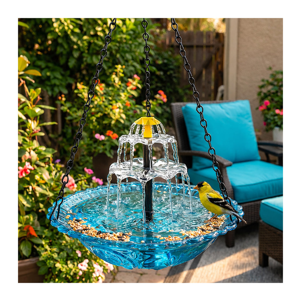 Hanging Solar Bird Bath