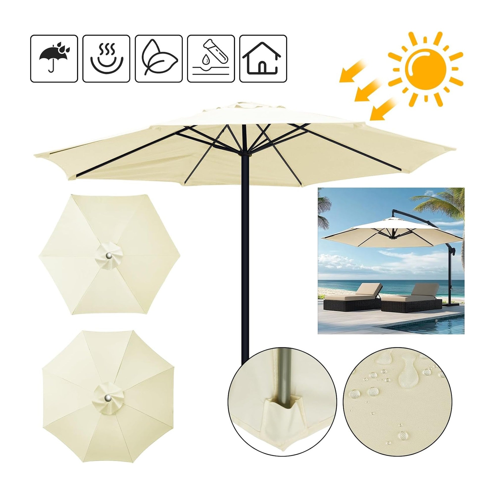 Parasol Replacement Canopy