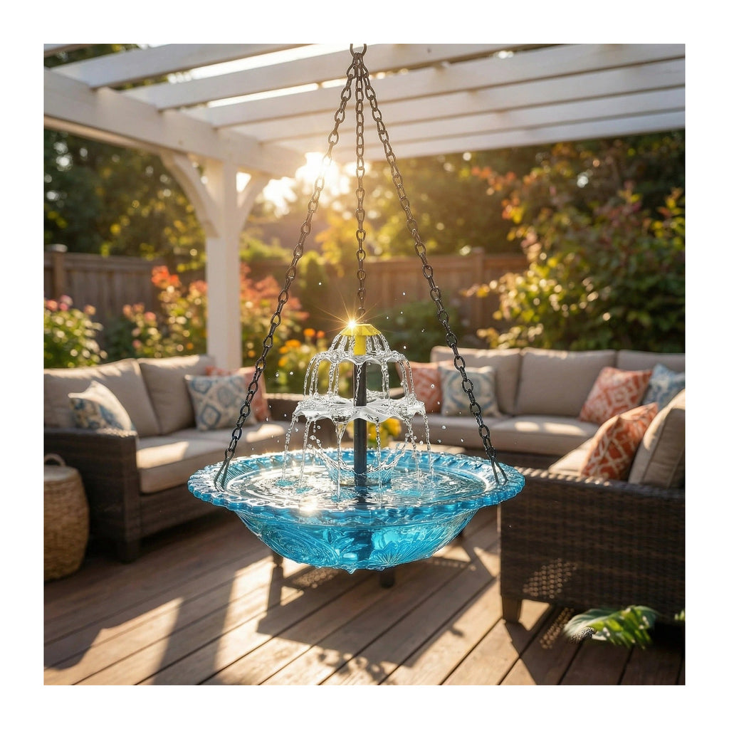 Hanging Solar Bird Bath