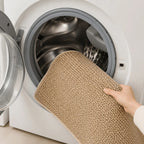 Absorbent Door Mat – woven texture, non-slip backing, machine washable
