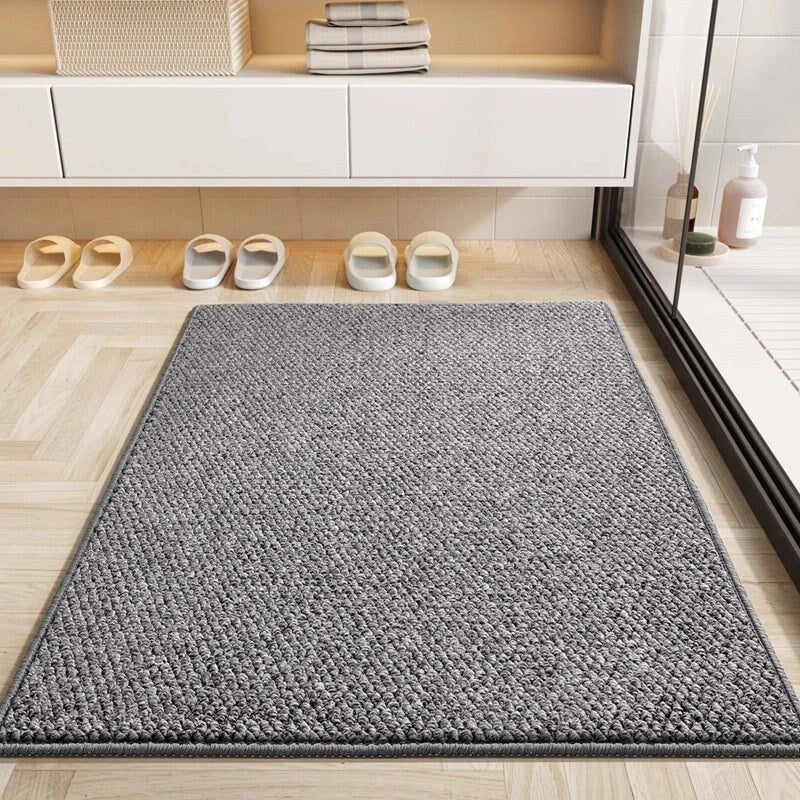 Absorbent Door Mat – woven texture, non-slip backing, machine washable