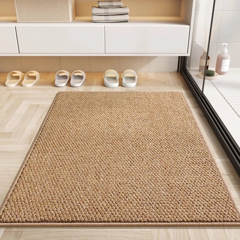 Absorbent Door Mat – woven texture, non-slip backing, machine washable