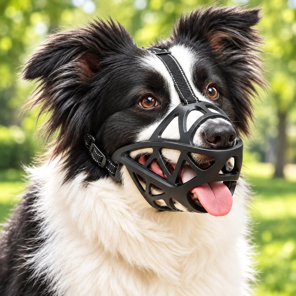 Adjustable Dog Muzzle – breathable lightweight design, four sizes