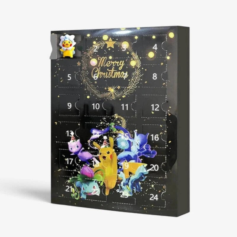 Pokémon Advent Calendar – 24 compartments, 3D figures, Christmas countdown