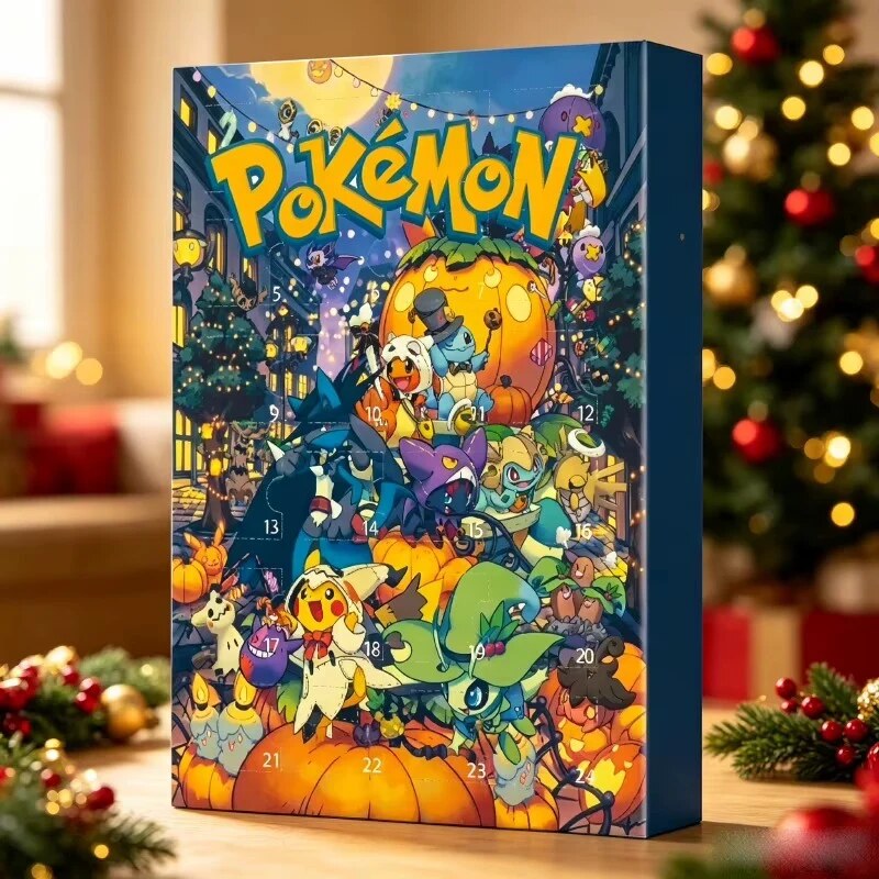 Pokémon Advent Calendar – 24 compartments, 3D figures, Christmas countdown