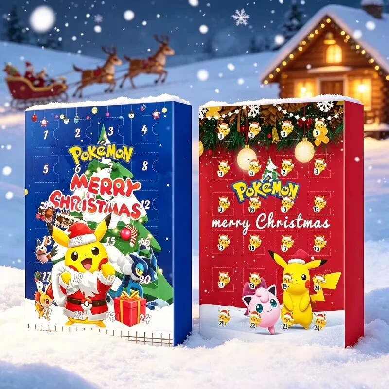 Pokémon Advent Calendar – 24 compartments, 3D figures, Christmas countdown