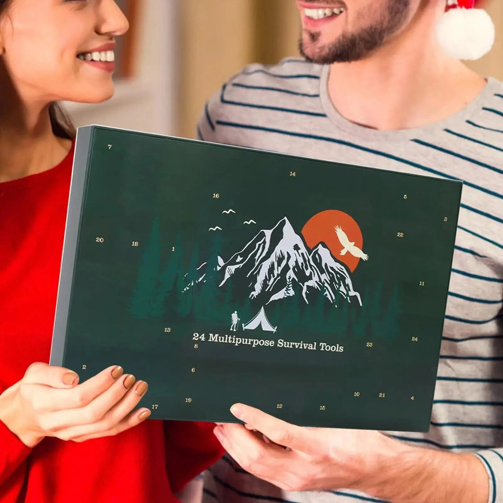 Survival Advent Calendar – 24 outdoor tools, weather-resistant, portable