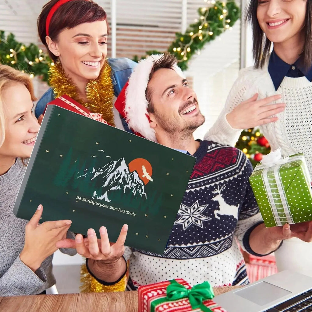 Survival Advent Calendar – 24 outdoor tools, weather-resistant, portable