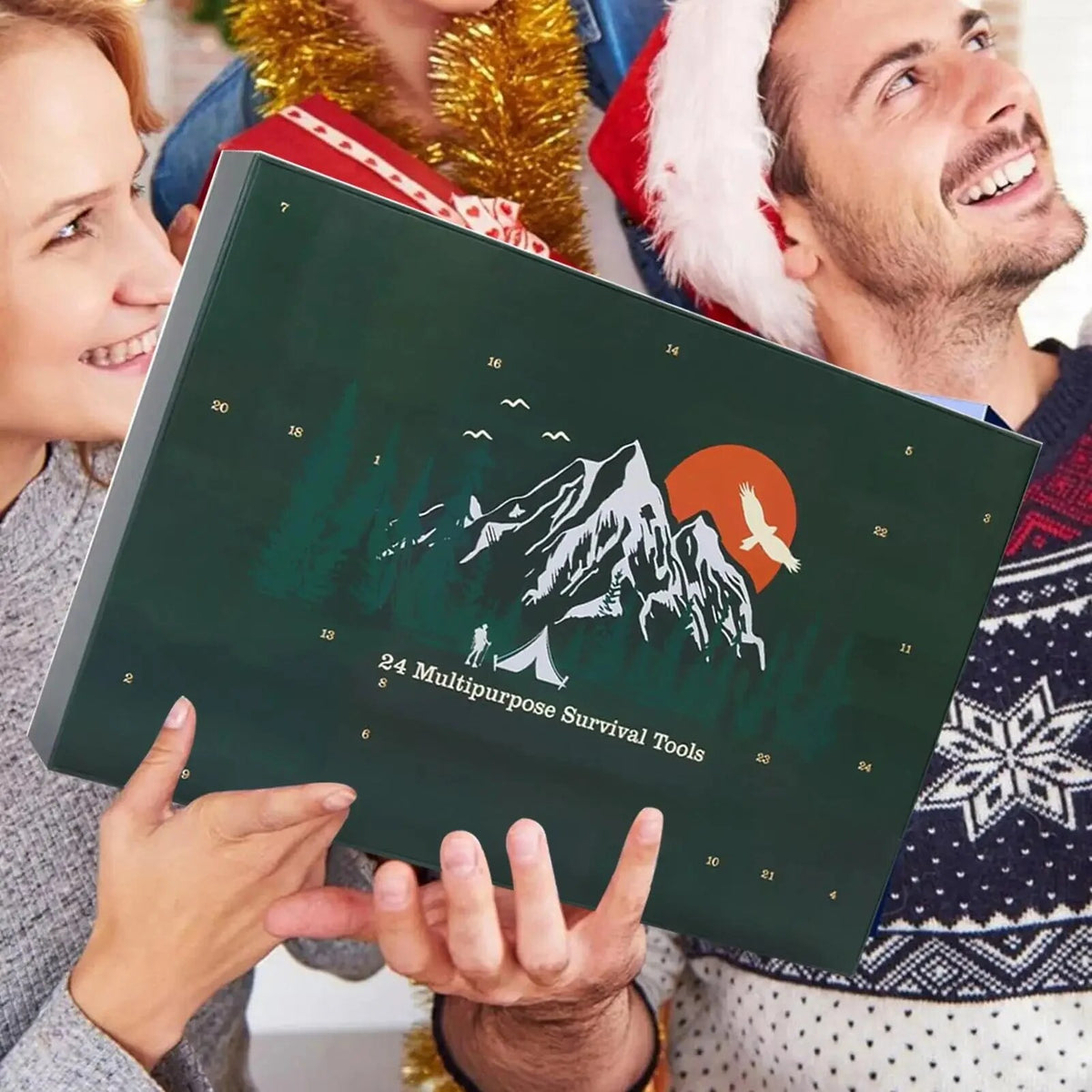 Survival Advent Calendar – 24 outdoor tools, weather-resistant, portable
