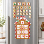 Advent Calendar – gingerbread house, magnetic refrigerator display