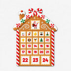 Advent Calendar – gingerbread house, magnetic refrigerator display