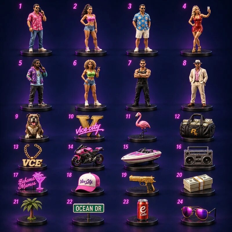 Advent Calendar – miniature figurines, numbered doors, gaming theme