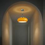 Amber Glass Ceiling Light – brass canopy, flush mount or pendant