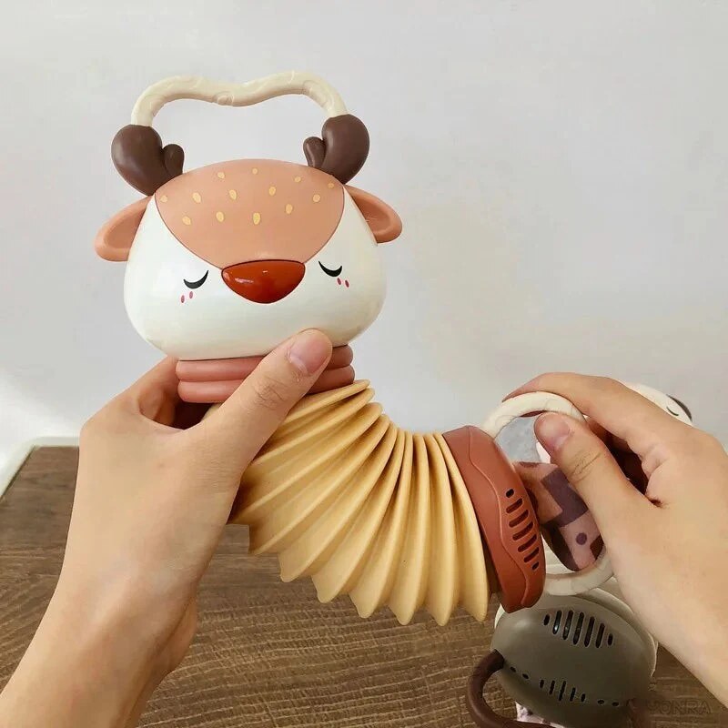 Animal Sensory Accordion – pull-compress design, dual grip handles