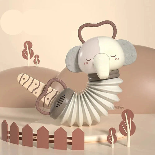 Animal Sensory Accordion – pull-compress design, dual grip handles
