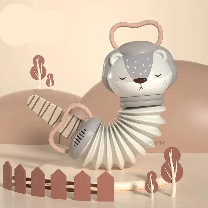 Animal Sensory Accordion – pull-compress design, dual grip handles