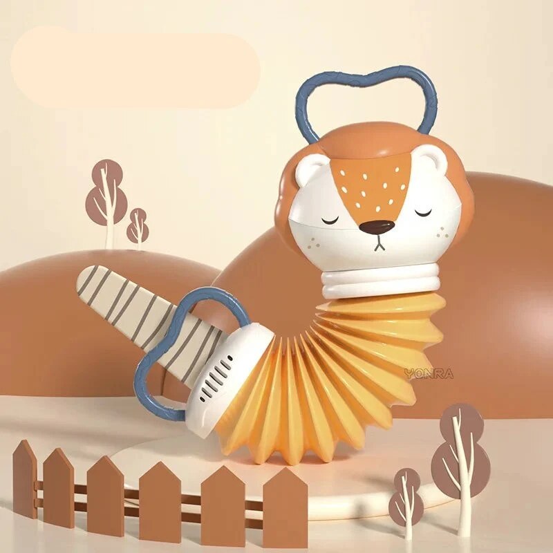 Animal Sensory Accordion – pull-compress design, dual grip handles