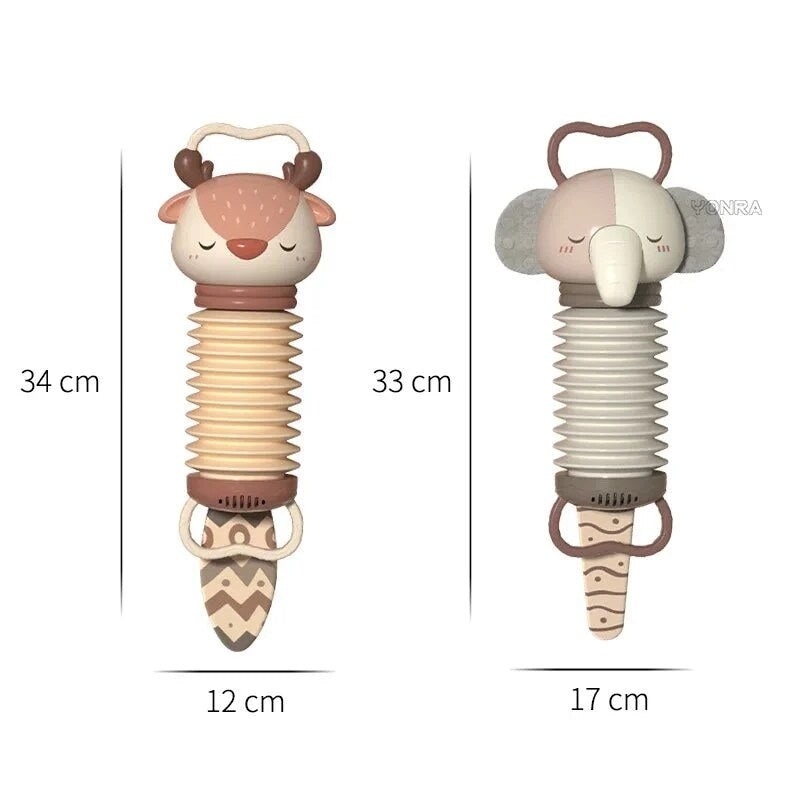 Animal Sensory Accordion – pull-compress design, dual grip handles