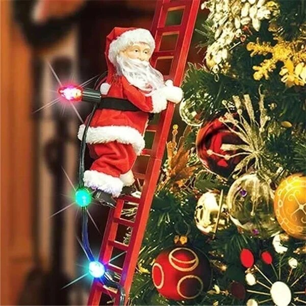 Animated Climbing Santa – moving decoration, musical, tree or wall